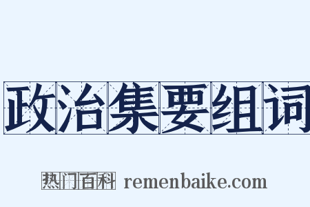 政治集要组词是什么意思的图片